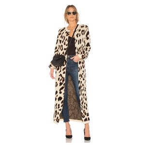 Lovers + Friends Speak Up Duster in Metallic Leopard